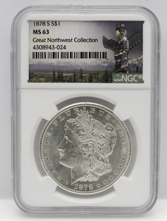 1878-S $1 Morgan Silver Dollar NGC MS63