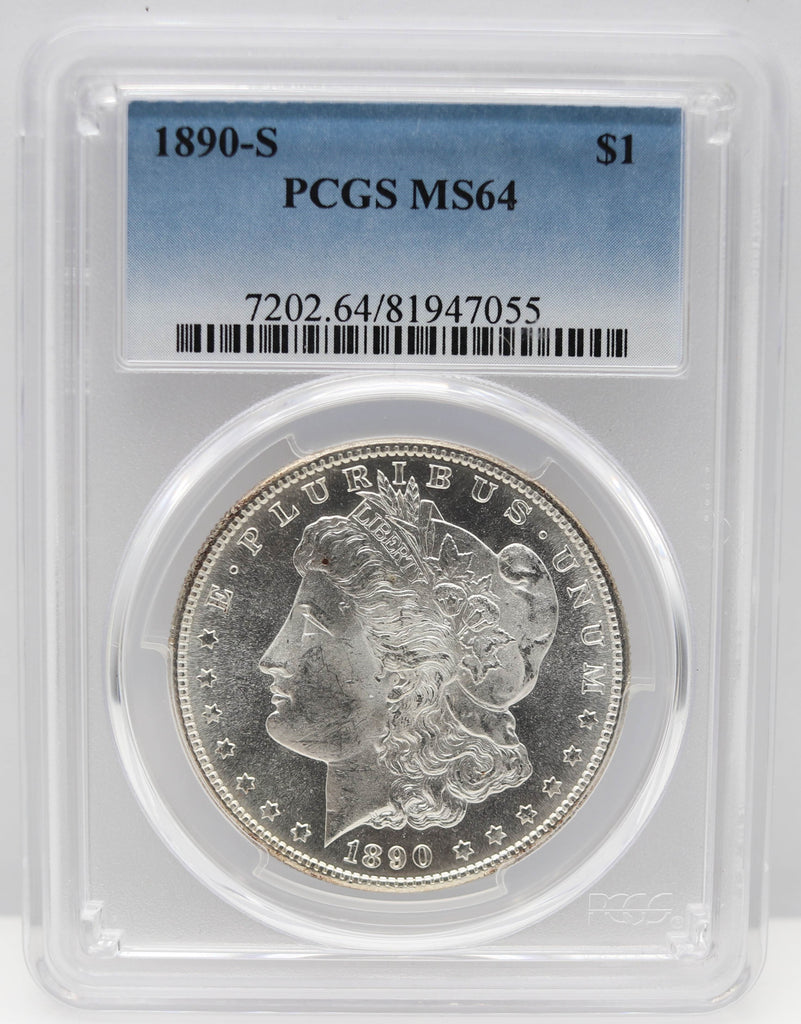 1890-S $1 Morgan Silver Dollar PCGS MS64