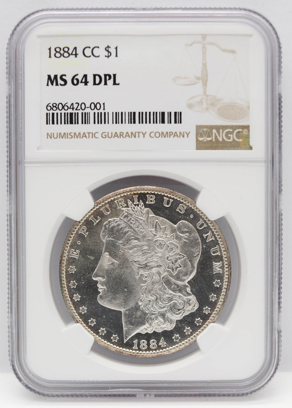 1884-CC $1 Morgan Silver Dollar NGC MS64 DPL