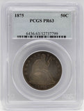 1875 50c Liberty Seated PCGS PR63 - Proof