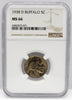 1938-D 5c Buffalo Nickel NGC MS66