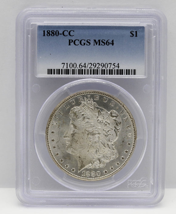 1880-CC $1 Morgan Silver Dollar PCGS MS64