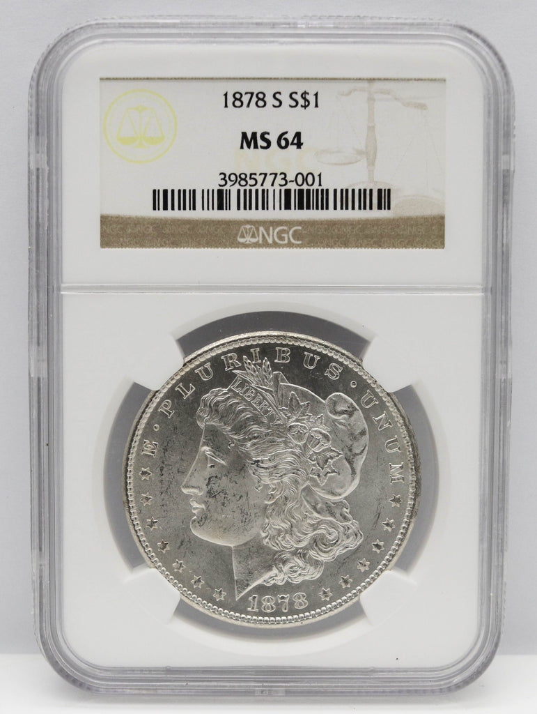 1878-S $1 Morgan Silver Dollar NGC MS64