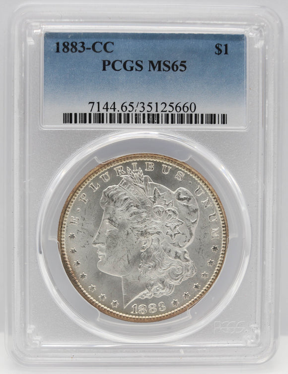 1883-CC $1 Morgan Silver Dollar PCGS MS65