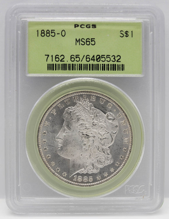 1885-O $1 Morgan Silver Dollar PCGS MS65 OGH