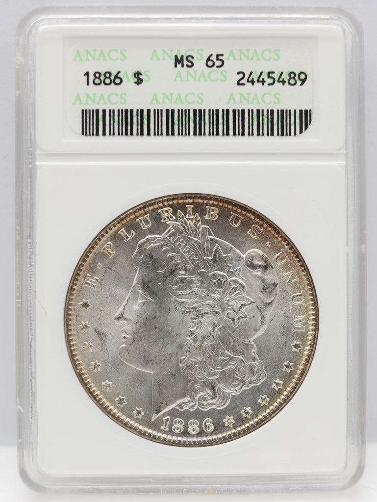 1886 $1 Morgan Silver Dollar ANACS MS65