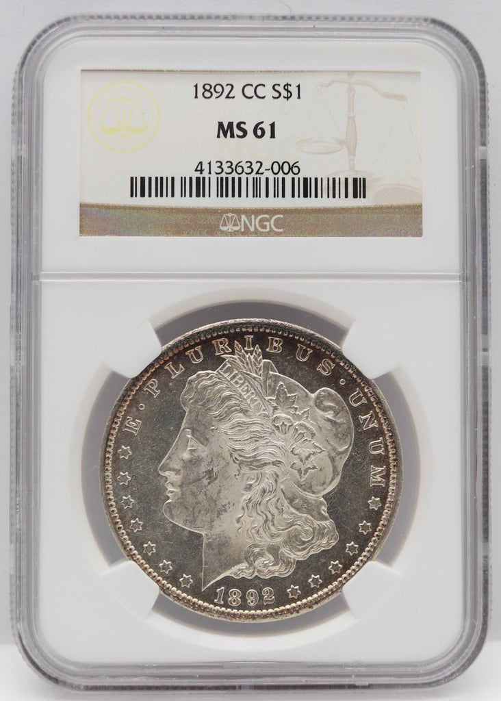 1892-CC $1 Morgan Silver Dollar NGC MS61