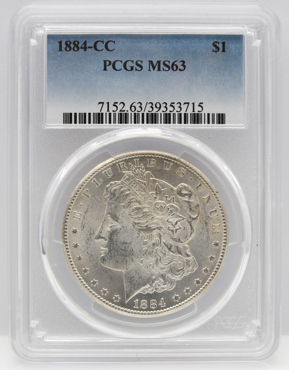1884-CC $1 Morgan Silver Dollar PCGS MS63