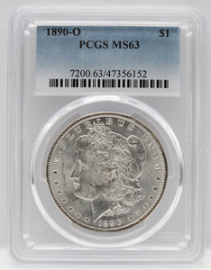 1890-O $1 Morgan Silver Dollar PCGS MS63