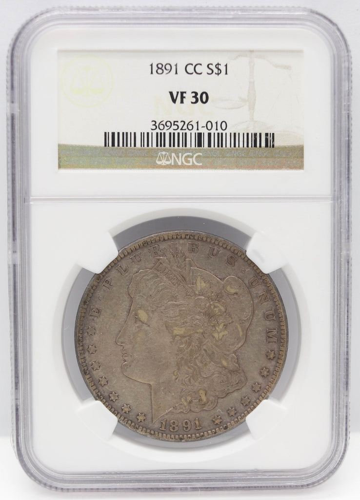 1891-CC $1 Morgan Silver Dollar NGC VF30