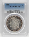 1885 $1 Morgan Silver Dollar PCGS MS64 PL