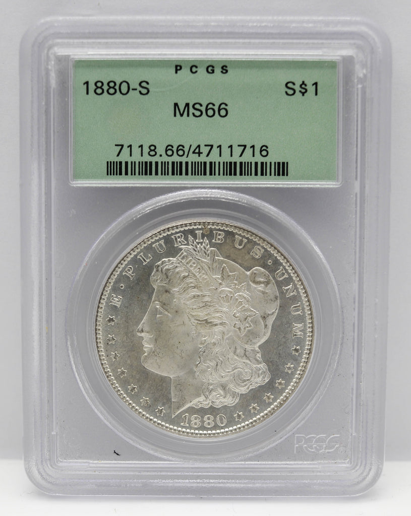 1880-S $1 Morgan Silver Dollar PCGS MS66 OGH