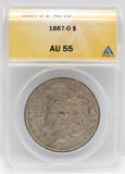 1887-O $1 Morgan Silver Dollar ANACS AU55