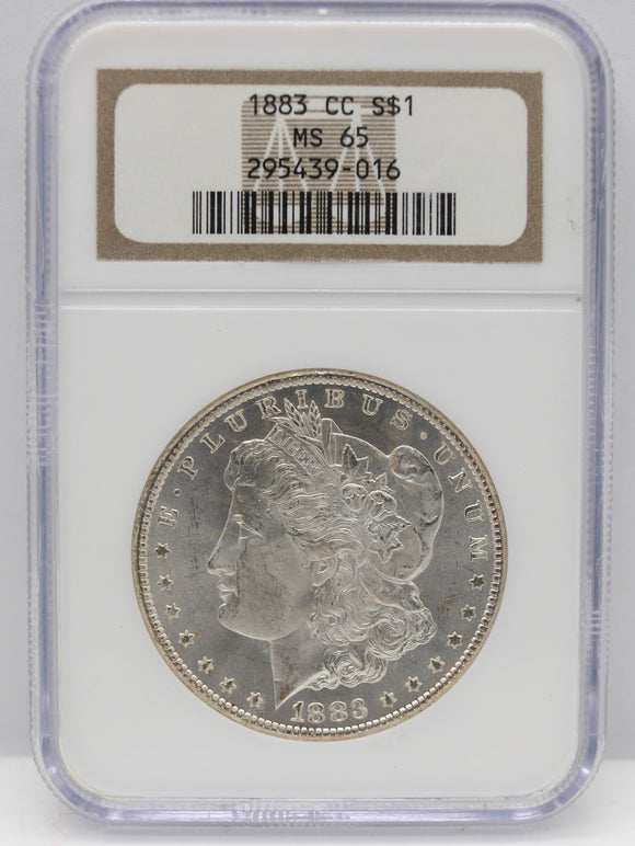 1883-CC $1 Morgan Silver Dollar NGC MS65