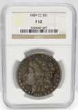 1889-CC $1 Morgan NGC F12