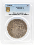 1893-CC $1 Morgan Silver Dollar PCGS F12