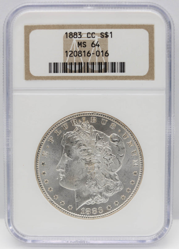 1883-CC $1 Morgan Silver Dollar NGC MS64