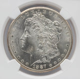 1887-S $1 Morgan Silver Dollar NGC MS64