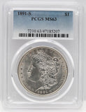 1891-S $1 Morgan Silver Dollar PCGS MS63