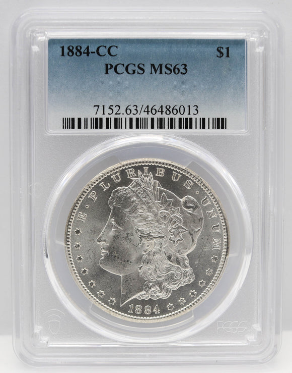 1884-CC $1 Morgan Silver Dollar PCGS MS63