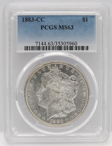 1883-CC $1 Morgan Silver Dollar PCGS MS63