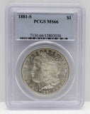 1881-S $1 Morgan Silver Dollar PCGS MS66