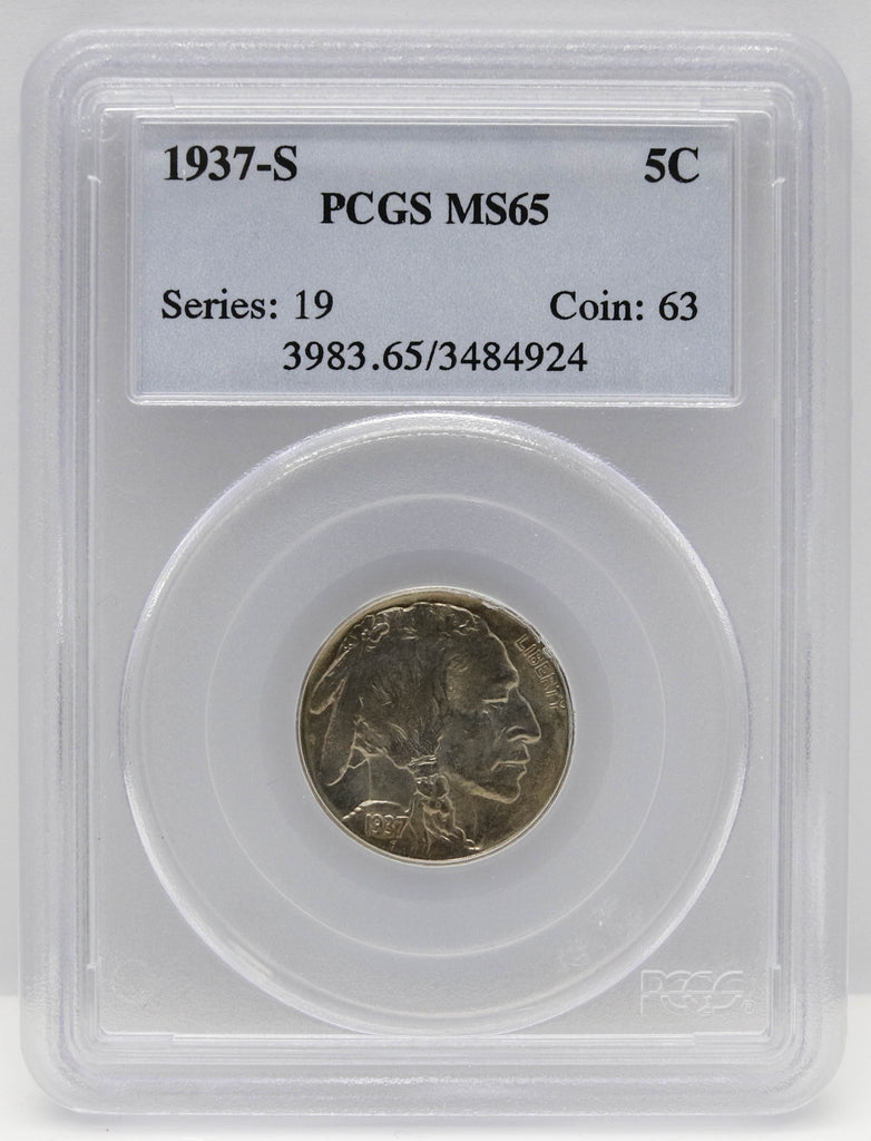 1937-S 5c Buffalo Nickel PCGS MS65