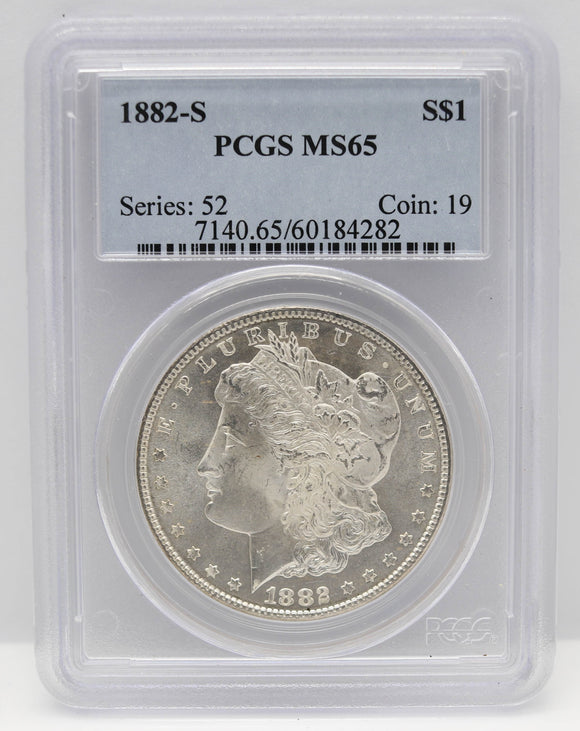 1882-S $1 Morgan Silver Dollar PCGS MS65