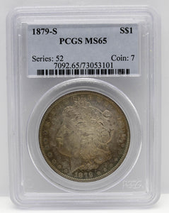 1879-S $1 Morgan Silver Dollar PCGS MS65 - Toned!