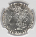 1891 $1 Morgan Silver Dollar NGC MS63