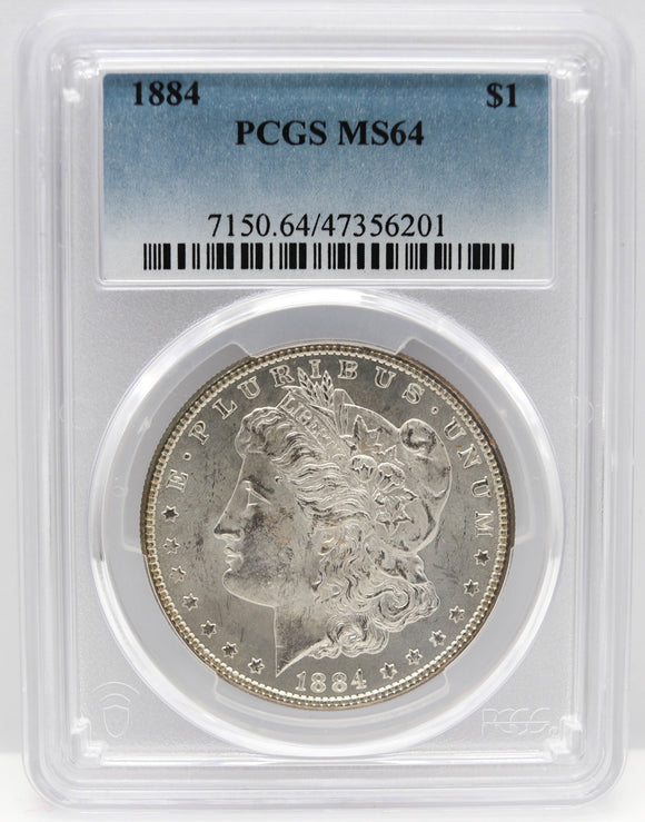 1884 $1 Morgan Silver Dollar PCGS MS64