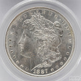 1887 $1 Morgan Silver Dollar PCGS MS64 OGH