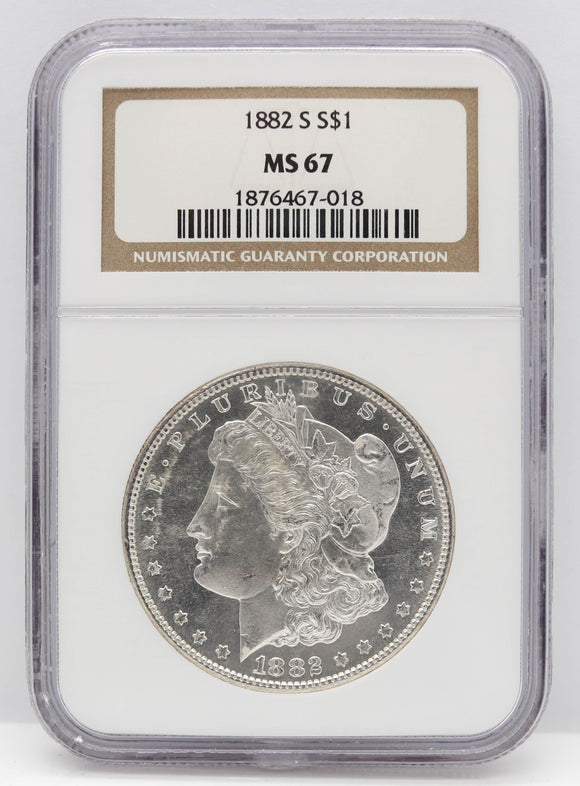 1882-S $1 Morgan Silver Dollar NGC MS67