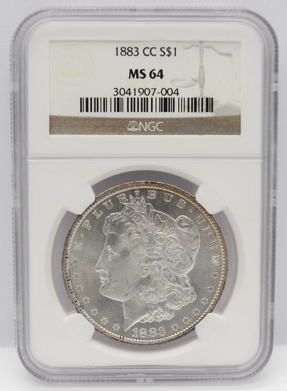 1883-CC $1 Morgan Silver Dollar NGC MS64