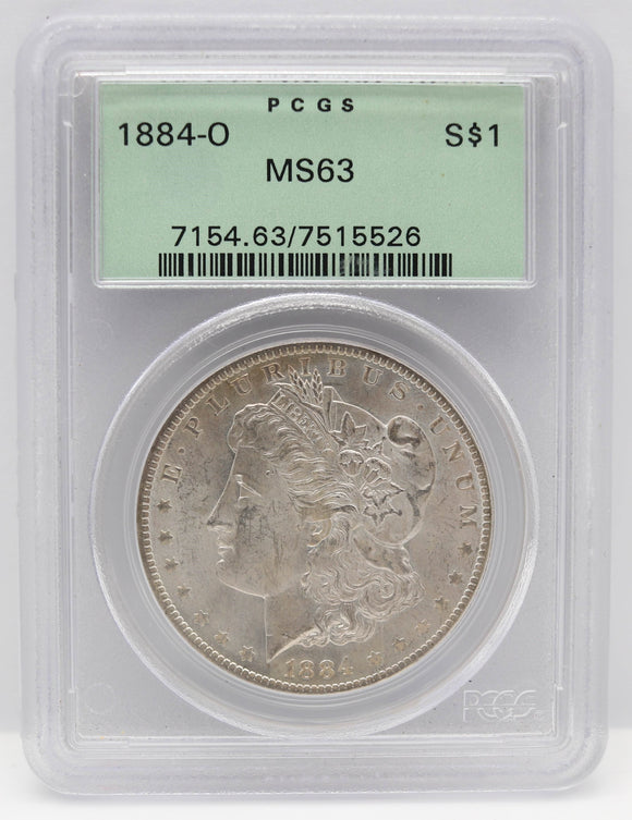 1884-O $1 Morgan Silver Dollar PCGS MS63 OGH