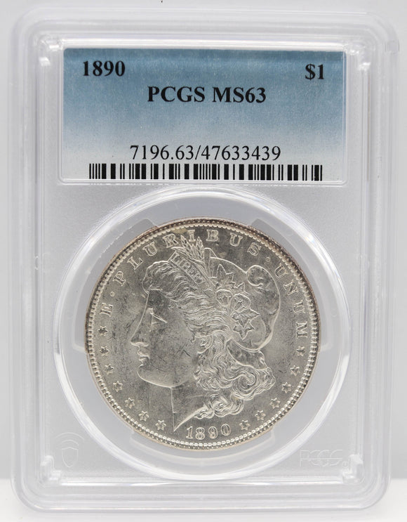 1890 $1 Morgan Silver Dollar PCGS MS63