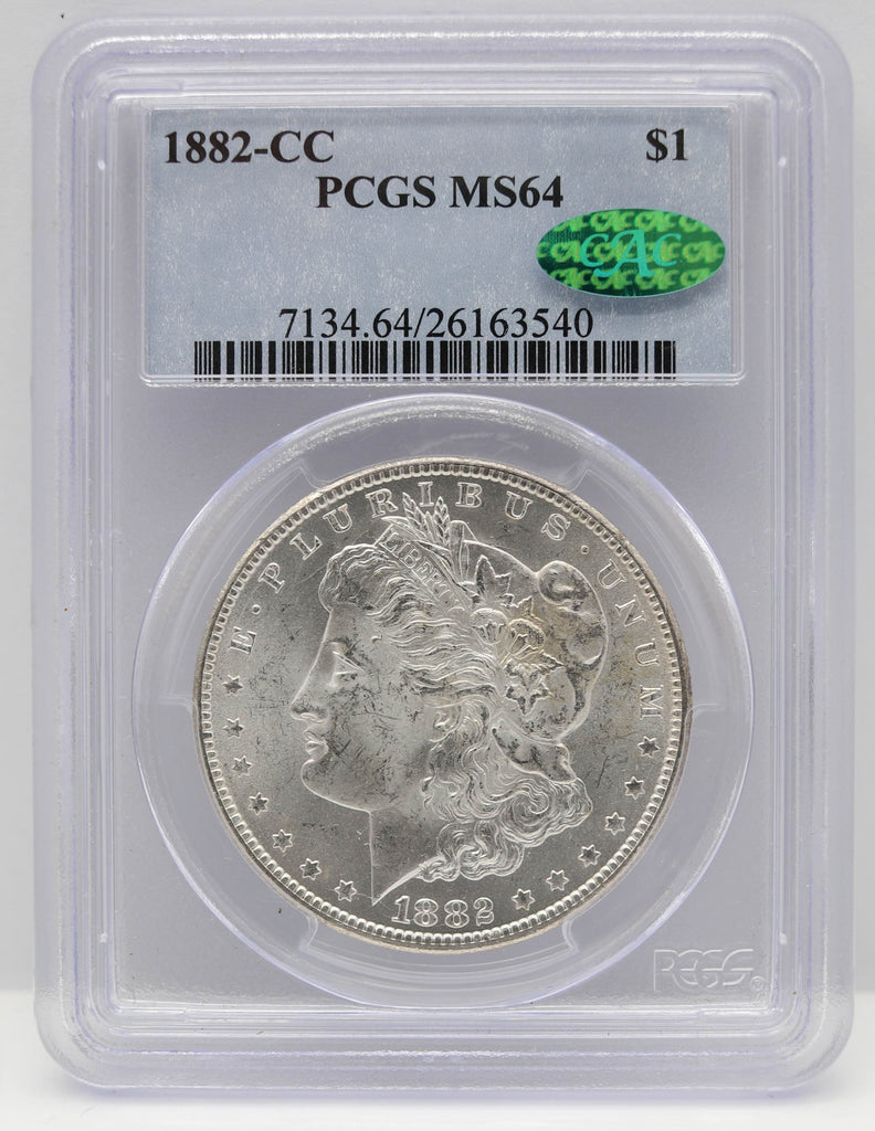 1882-CC $1 Morgan Silver Dollar PCGS MS64 CAC