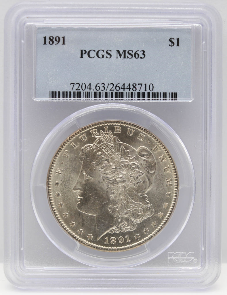 1891 $1 Morgan Silver Dollar PCGS MS63