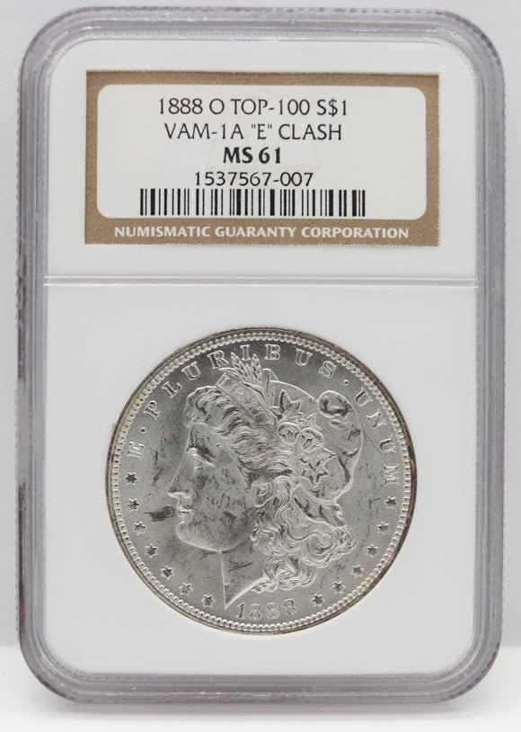 1888-O $1 Morgan Silver Dollar NGC MS61 VAM 1-A 