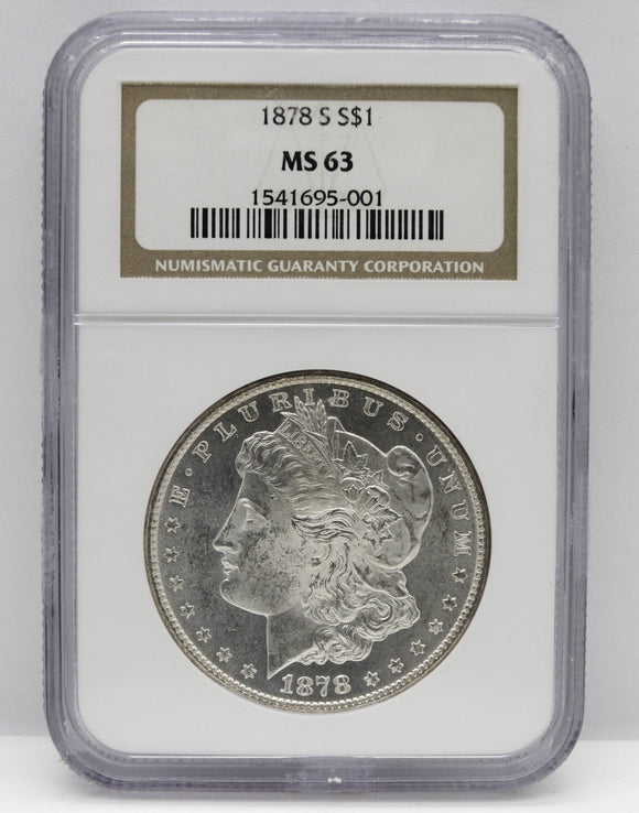 1878-S $1 Morgan Silver Dollar NGC MS63