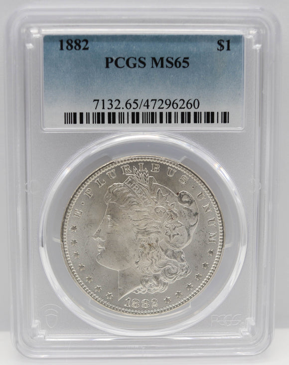 1882 $1 Morgan Silver Dollar PCGS MS65