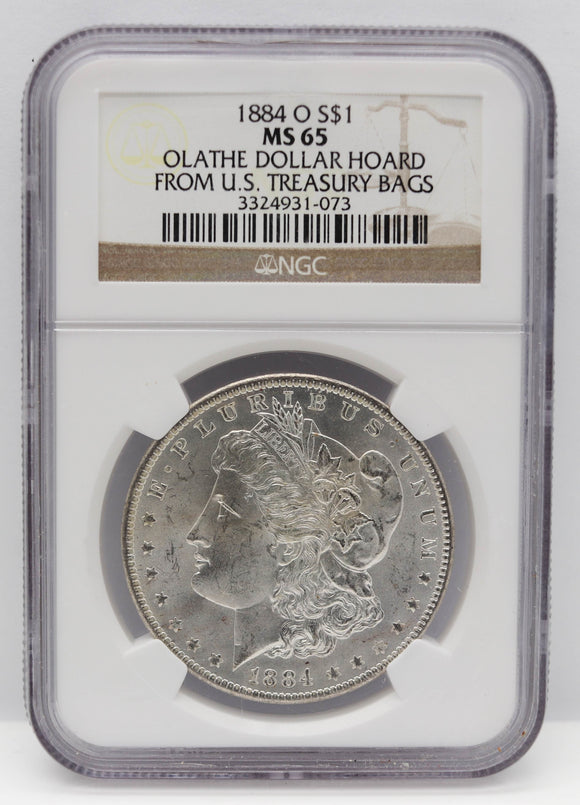 1884-O $1 Morgan Silver Dollar NGC MS65