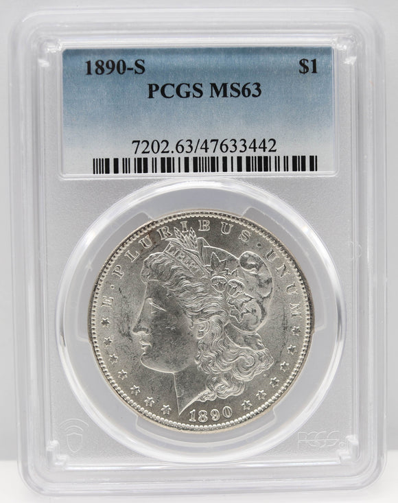 1890-S $1 Morgan Silver Dollar PCGS MS63