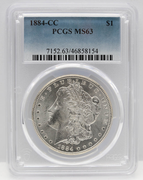 1884-CC $1 Morgan Silver Dollar PCGS MS63