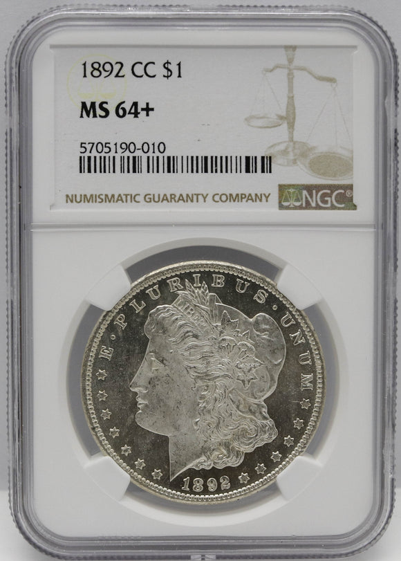 1892-CC $1 Morgan NGC MS64+