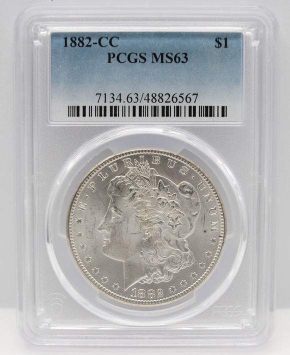 1882-CC $1 Morgan Silver Dollar PCGS MS63