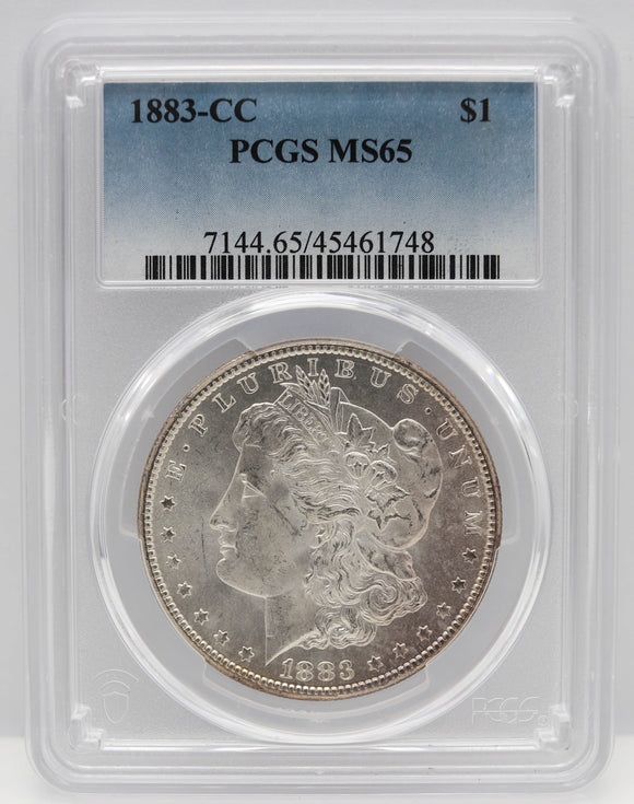 1883-CC $1 Morgan Silver Dollar PCGS MS65