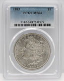 1883 $1 Morgan Silver Dollar PCGS MS64