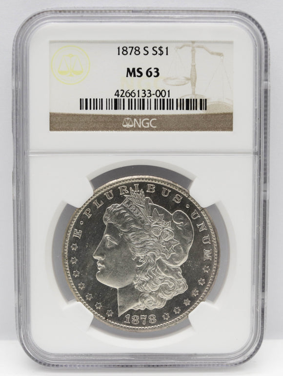 1878-S $1 Morgan Silver Dollar NGC MS63