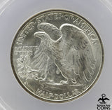 1939-D 50c Walking Liberty ANACS MS65